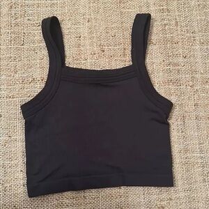 URBAN OUTFITTERS OUT FROM UNDER BLACK CROPPED TANK